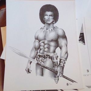 Fantastic  art print vintage comic artwork